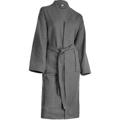 Brandsseller Unisex Bathrobe, Cotton, Lightweight, Dressing Gown, Waffle Pique