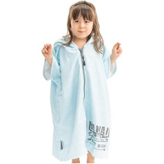 HOMELEVEL Kinder und Baby Frottee Badeponcho - Poncho Handtuch für Strand Schwimmbad - Surfponcho mit Kapuze und Reißverschluss für Mädchen und Jungen