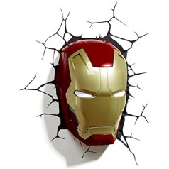 Marvel Comics 3D Iron Man maskas sienas apgaismojums