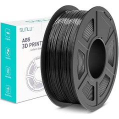 3D Printer Filament, 1.75 mm, Acrylonitrile Butadiene Styrene (ABS), Black
