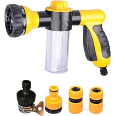 Bekasa Garden Hose Nozzle Foam Water Spray Hose Foam Nozzle Soap Dispenser Gun for Car Washing Pets Shower Plants Watering