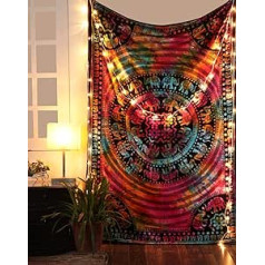 RAJRANG BING RAJASTHAN TO YOU Mandala, Ombre Peacock sienas piekaramie un gultas pārklāji Dzīvojamās istabas gobelēni Home Decor Boho gobelēns dažādos izmēros un krāsās