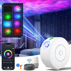 The Three Musketeers LED Starry Sky Projector, WiFi Projector Galaxy Starlight Children with Voice Control by Alexa & Google/Smart Life App, for Children/Bedroom/Party