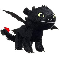 DreamWorks Dragon OHNEZAHN bezzobu tumšās dusmas PLUSH Peluche XXL ENORM 90cm Dragon Trainer Dragon Trainer Kā viegli apmācīt savu pūķi