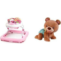 Bright Starts & VTech Baby Crawling with Me Bear — interaktīva plīša rotaļlieta, kas rāpo, skaita, runā un dzied pati — bērniem vecumā no 9 līdz 36 mēnešiem