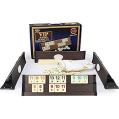 Star SEMUS Wooden Rummy Compact Okey ar melamīna flīzēm (tumšs)