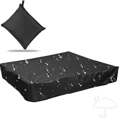 Dustproof Sandpit Cover - 120 x 120 cm Portable Square Sandpit Tarpaulin with Elastic Band, Dustproof, Waterproof for Children Sandpit, for Patio, Garden