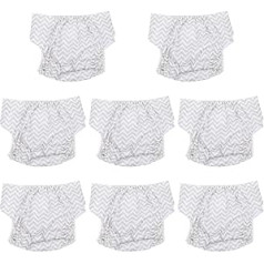 GLEAVI Pack of 8 Vecākas autiņbiksītes nakti mazgājamas auduma autiņbiksītes Pieaugušajiem autiņbiksītes Atkārtoti lietojamas autiņbikses pieaugušajiem Nesaturēšanas autiņbiksītes Vīriešu biksītes Produkts Vīrietis Regulējams