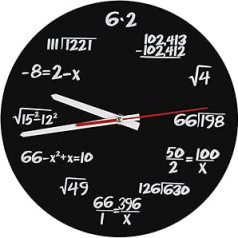 Zerodis akrila sienas pulkstenis Creative Math Sienas pulkstenis unikāls dizains Smieklīgs matemātiskas formulas pulkstenis klases mājas modernai biroja apdarei