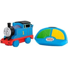 Fisher-Price My First Thomas & Friends R/C Thomas, battery-powered remote-controlled train engine with character phrases for toddlers, GPV86