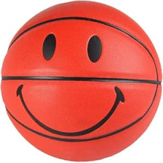 MINDCOLLISION 5/6/7 Smile Basketball, PU Basketball for Women, Good Dribble and Shooting Feeling, Birthday Gift, Suitable for Indoor and Outdoor Use