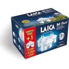 Laica, 4 Pack Bi-Flux Filter (3+1) Filtra kasetne ūdens attīrīšanai (piegāde 4 mēnešiem)