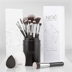 Niré Beauty Artistry aplauzuma otu komplekts, vegāniskas otas stilīgā futrālī ar Niré Beauty blenderi un otu tīrītāju