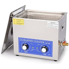 Labasics ultraskaņas tīrītājs, 304 nerūsējošā tērauda universāls ultraskaņas tīrītājs ar mehānisko vadības paneli apkurei un taimeri laboratorijai 40kHz 220V, 10L