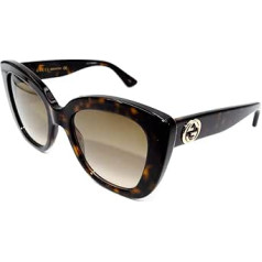 Gucci Unisex — Erwachsene GG0327S-002-52 Sonnenbrille, Dunkel Havana, 52