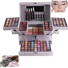 MKNZOME 132 Colors Eyeshadow Makeup Palettes Daudzfunkcionāls grima komplekts ar korektoru, Blush Rouge, presēts pūderis - pūdera acu ēnas grima kastītes komplekts meitenēm Kosmētika Adventes kalendārs Lady