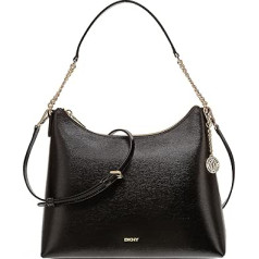 DKNY sieviešu Bryant Hobo soma, melna/zelta, viena izmēra EU, melna/zelta