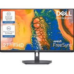 Dell S2721NX 27 collu Full HD (1920 x 1080) monitors, 75 Hz, IPS, 4 ms, AMD FreeSync, īpaši plāns rāmis, 2x HDMI, melns