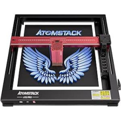 ATOMSTACK A12 Pro lāzergravēšanas iekārta 50 W, 12 W lāzergravēšanas iekārta ar 600 mm/s lielu gravēšanas ātrumu, ar lāzera griezēju griezti 8 mm Paulownia dēļi vienā piegājienā 370 x 310 mm