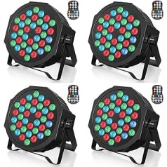 ZonQoonz 4gab Rechargeable LED Par Light, RGB 36 LED Prožektoru Baterija DMX Stage Light priekšējais lukturis ar tālvadības pulti 7 apgaismojuma režīmi DJ Disco Party gaismas skatuves gaismai