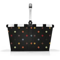 Reisenthel Carry Bag Iepirkumu grozs 48 x 29 x 28 cm 22 L (Punkti) - Melni punktiņi, izmērs: 48 cm