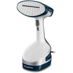 Rowenta Dr8100 Access Steam+ vertikālais gludeklis, 1600 W, gatavs 40 sekundēs, apsildāms šķīvis, atsvaidzina un dezinficē, iznīcina 99,9% baktēriju, noņem smakas, 3 piederumi, plastmasa