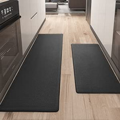 Color&Geometry Set of 2 Comfortable Kitchen Runners, Non-Slip Kitchen Rugs made of Oil Resistant & Waterproof PVC, Rubber Backed Kitchen Floor Mats, Carpet Runners for the Dining Room, Kitchen, Hallway