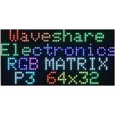 Coolwell RGB Full-Colour LED Matrix Panel Display, 64 x 32 Pixels for Raspberry Pi, Pico, ESP32, Ardui, etc., Adjustable Brightness