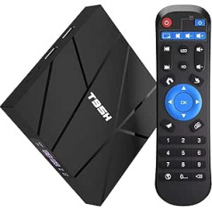 Sidiwen Android TV Box 10.0, T95H Android Box 1 GB RAM 8 GB ROM Allwinner H616 četrkodolu viedkārba, 64 bitu atbalsts, 6K, H.265, 3D, 2,4 G WiFi, 10/100 M Ethernet