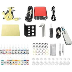 Yuyte Semi-Permanent Tattoo Tool Set, Tattoo Machine + Needles + Tattoos + Tattoo Inks