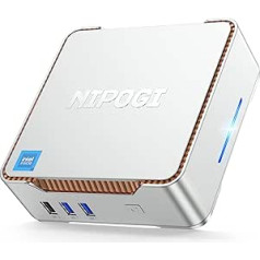 Nipogi Mini PC 16GB DDR4 512GB ROM, Intel Celeron N5105 (līdz 2,9 GHz) mini galddators, mini dators ar 2x HDMI + VGA 4K trīskāršu displeju, WiFi 5, RJ45-LAN, BT 4.2 darbam, mājas kinozāle, birojs, OS