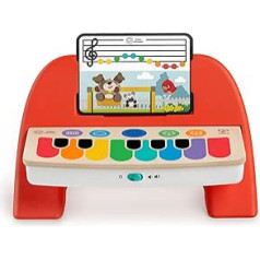 Baby Einstein 12577 Hape Cal's First Melodies Magic Touch Piano Music Toy Piano Made of Wood with 3 Music Sheets, 6 Melodies, from 6 Months, Multicoloured, 1 Piece (Pack of 1)