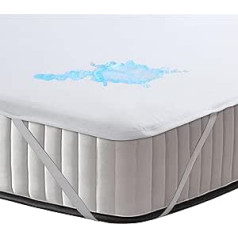 Beedsooth Waterproof Mattress Protector, 180 x 200 cm, Breathable Mattress Topper, Molleton, Mattress Protector Without Crinkle