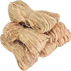 Iepakojumā 6 Raffia Natural Raffia, 300 g Natural Raffia Florast Raffia lente, Dabīgās šķiedras dāvanu lente amatniecībai un dekorēšana amatniecībai, Dekorēšana, Aušana, Floristi, Dārzs, 6 x 50 g