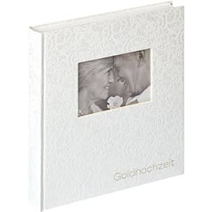 valtera dizains Fotoalbums weiss Goldhochzeit mit Cover-Ausstanzung und Prägung, Hochzeitsalbum Music UG-107