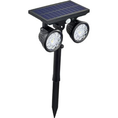 Toddmomy 1Stk Doppelkopf-Solarleuchte solarleuchten für außen Sport Rasenlampe LED Ganglichter Sonnenlicht