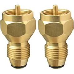 PODAY Propan-Adapter, Propan-Schlauchverbinder, Schnellverbindungs-Adapterventil für Grill, Picknick, Outdoor, Schlauchverbinder, Schlauchverbinder, 2 Stück