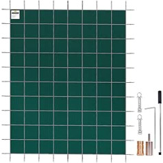 VEVOR baseina brezents 4,27 x 7,93 m Taisnstūrveida piemērots peldbaseinam Izmērs 3,66 x 7,31 m Ziemas segums Polipropilēna zaļš peldbaseina pārsegs baseiniem mājās dārzā vai viesnīcā