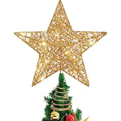 STOBOK Christmas Tree Star Topper Lights Christmas Tree Topper Tree Topper Tree Decoration Glitter Tree Crown Lamp Ornament Party Home Decor