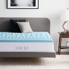 LUCID 5 cm želejveida Memory Foam virsmatracis ar 5 zonām, Super King (180 x 200 cm)