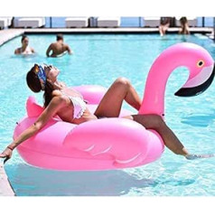 Lady of Luck Inflatable Flamingo Air Mattress, Durable PVC Material, Suitable for Children and Adults, Sea or Swimming Pool