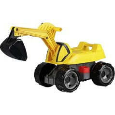 Lena 02144 GIGA Trucks Pro X braucošais ekskavators Spēcīgs milzu smilšu ekskavators apm. 68 cm, 360 grādu lāpstas ekskavators sēdus stāvoklī, celtniecības transportlīdzeklis ar tērauda asīm un augstu kravnesību,