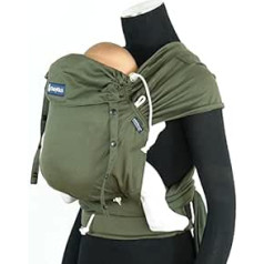 Didymos DidyKlick 4u Baby Carrier - Halfbuckle Carrier Olive - for Babies and Toddlers from 3.5 kg to 20 kg - Ergonomic Sitting Posture - Belly Carrier - Hip Carrier - Back Carrier