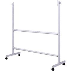 LOOQS Beweglicher Whiteboard-Ständer, rollende, trocken abwischbare Tafel-Staffelei auf Rädern für Büro, Klassenzimmer, Zuhause, Metallständer