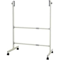 LOOQS Rolling Whiteboard Stand 360° Drehen, Verstellbarer H-förmiger Metallständer, Tragbare Dry Erase Board Staffelei mit abschließbaren Rädern, Nur langlebiger Metallständer