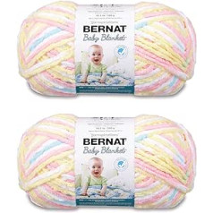 Bernat Baby Blanket Pitter Patter dzija - 2 iepakojumi pa 300 g - poliesters - 6 īpaši apjomīgi - 220 metri - Adīšana/tamborēšana