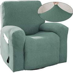 aolceth elastīgs pārvalks atzveltnes krēslam, 4-daļīgs komplekts, 1 sēdvietas krēsla pārvalks ar kabatām, žakarda biezi aizsargpārvalki, krēsla aizsargs TV krēslam, atpūtas krēsls