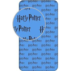 AC-Déco Harry Potter Cotton Flat Sheet - 90 x 200 + 25 cm - Blue