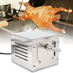 Lightakai 220 V grila motors bārbekjū iesmiņam, 25 W 60 kg nerūsējošā tērauda grila motors BBQ grauzdētāja iespīlēšanas režģa motors pārnesumkārbas motors grila grila motors 2,5 apgr./min bārbekjū iesmiem