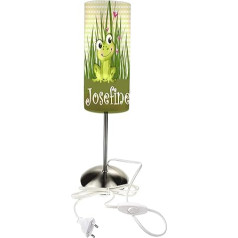 CreaDesign TI-1061 Frog nakts lampa bērnu istabai ar nosaukumu, bērnu galda lampa/snaudas gaisma ar slēdzi kontaktligzdai, E14, 38 cm augsts